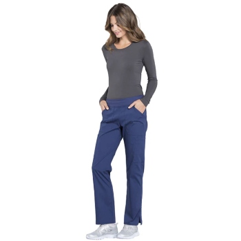 CHEROKEE WORKWEAR PROFESSIONALS Mid Rise Pull On Cargo Pant Navy Small